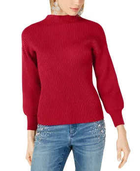 Volume-Sleeve Ribbed Sweater