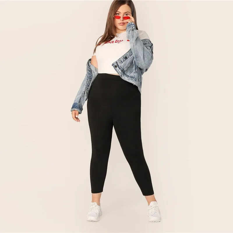 Women's Long Stretchy Leggings | Plus Size