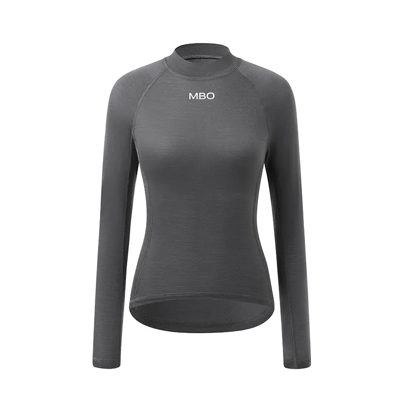 Women's Merino Wool Long Sleeve small turtleneck Base Layer B350