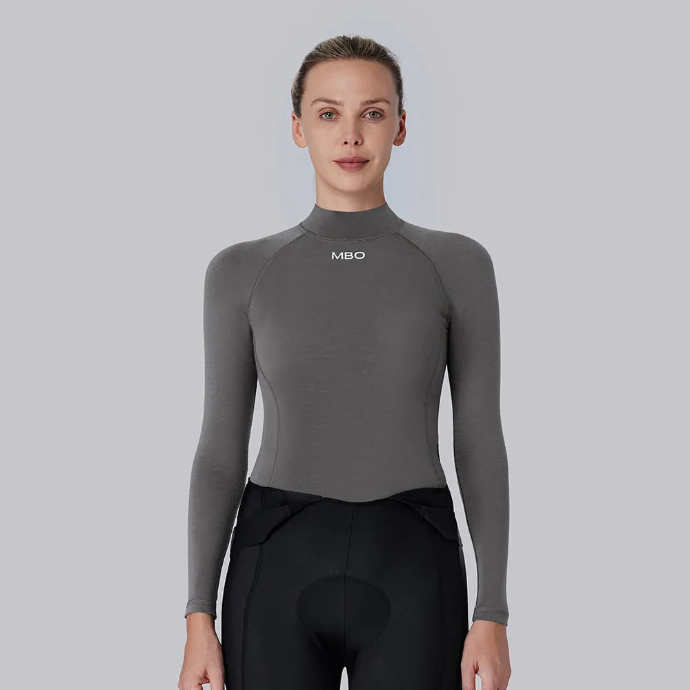 Women's Merino Wool Long Sleeve small turtleneck Base Layer B350