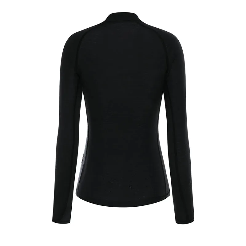 Women's Merino Wool Long Sleeve small turtleneck Base Layer B350