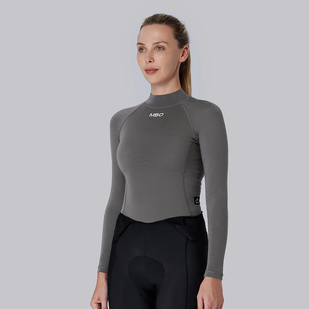 Women's Merino Wool Long Sleeve small turtleneck Base Layer B350