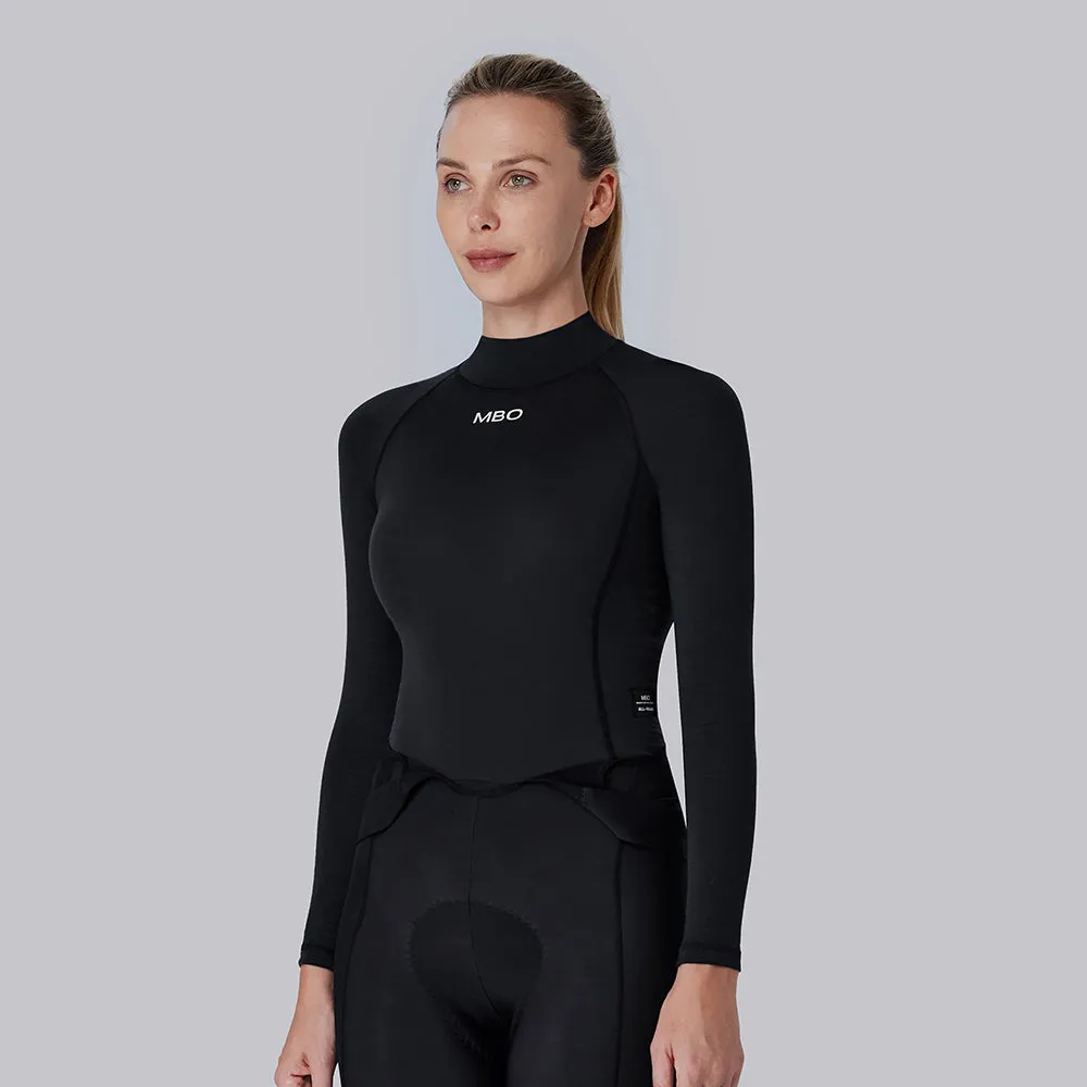 Women's Merino Wool Long Sleeve small turtleneck Base Layer B350