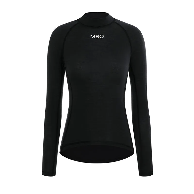 Women's Merino Wool Long Sleeve small turtleneck Base Layer B350