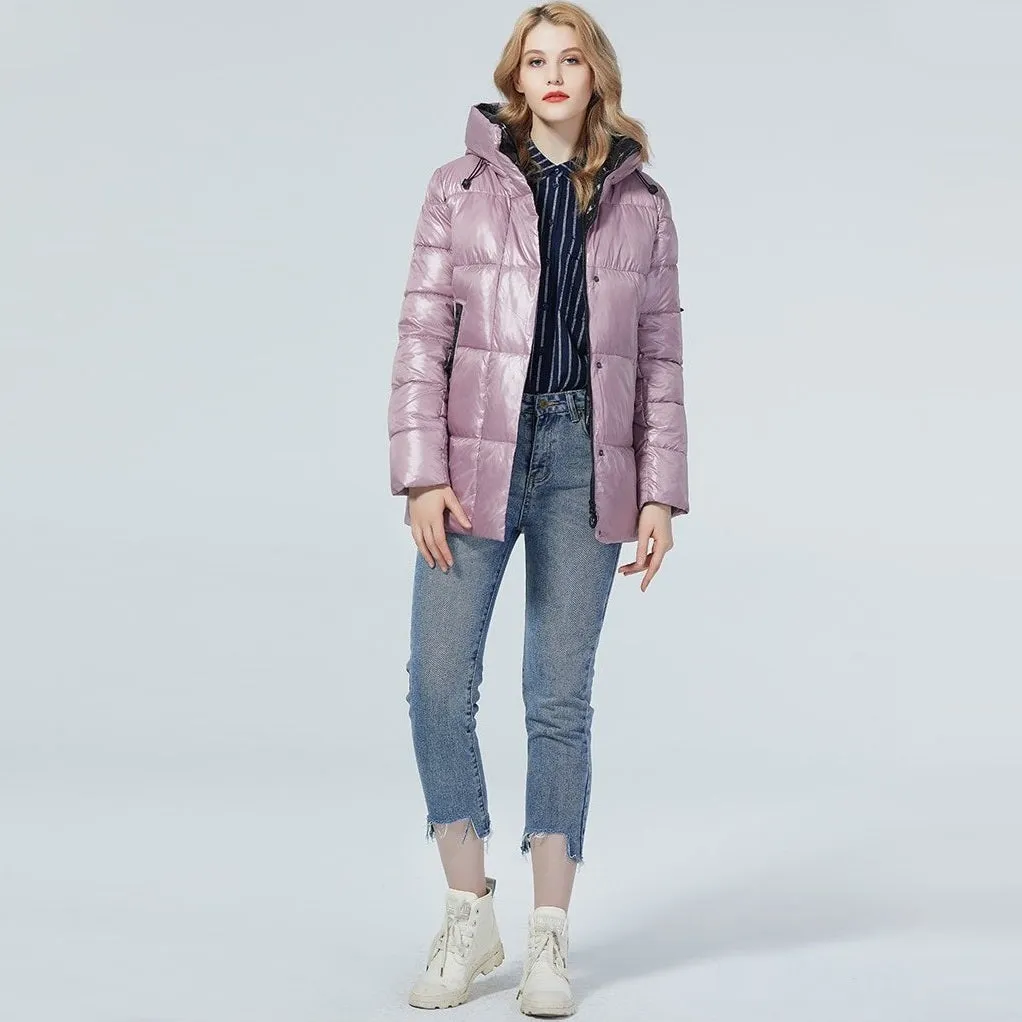 Women's Winter Hooded Short Parka Jacket