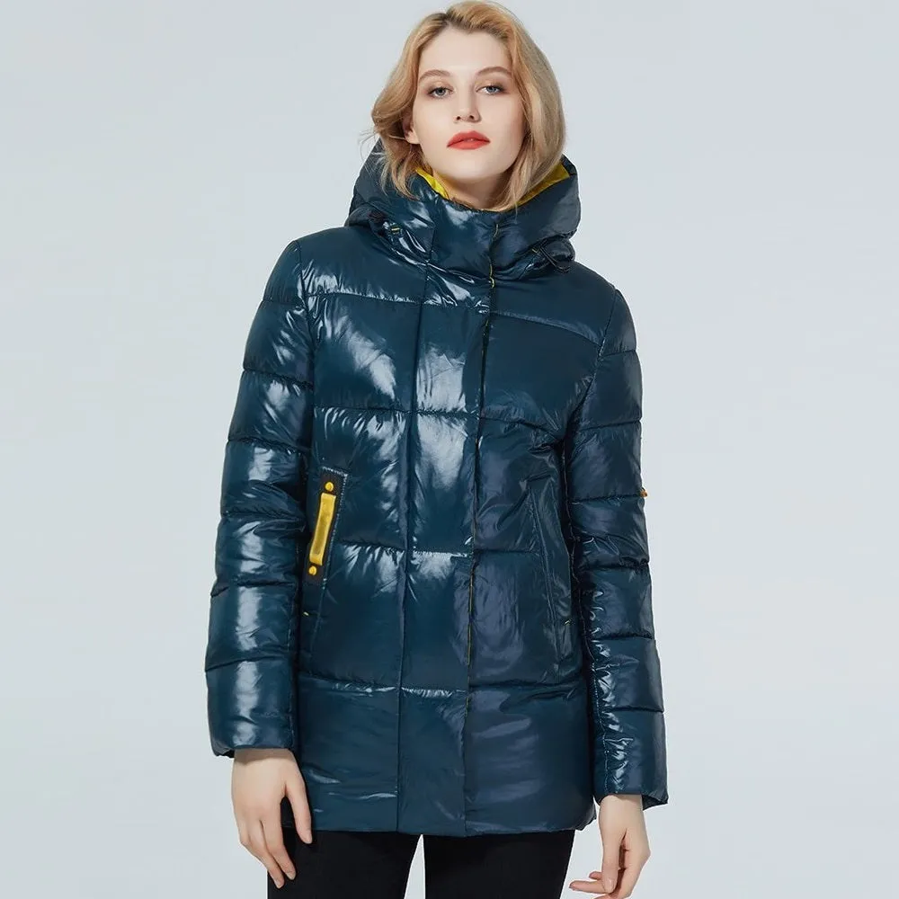 Women's Winter Hooded Short Parka Jacket