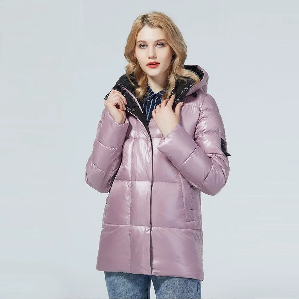Women's Winter Hooded Short Parka Jacket