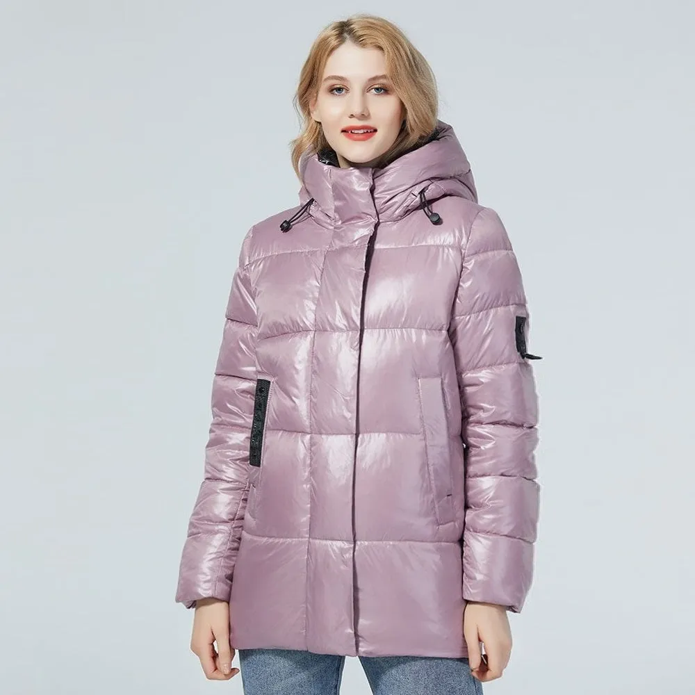 Women's Winter Hooded Short Parka Jacket