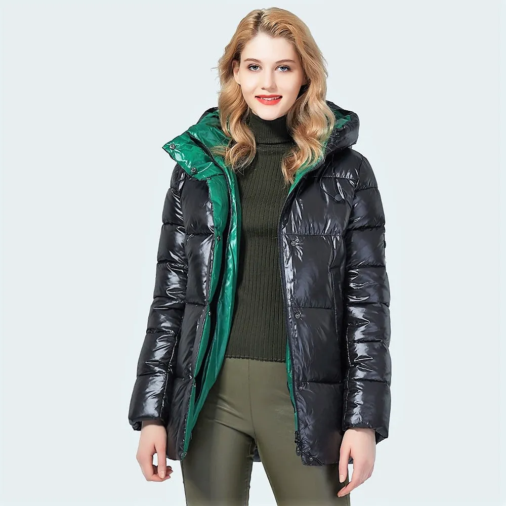 Women's Winter Hooded Short Parka Jacket