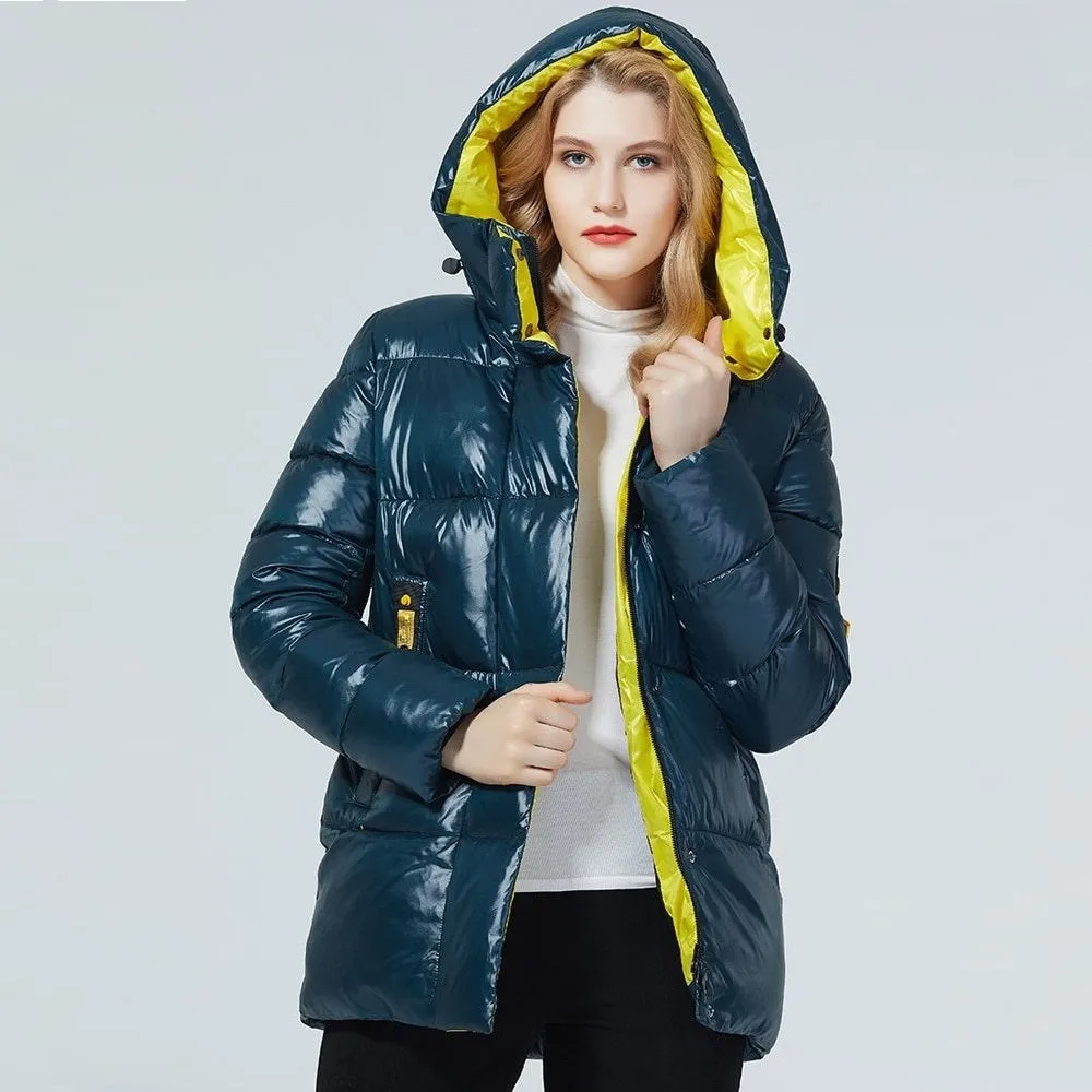 Women's Winter Hooded Short Parka Jacket