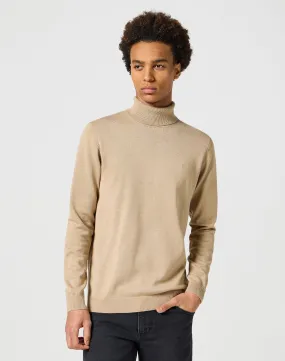 Wrangler Men's Turtle Neck  Sweatshirt In Chinchilla