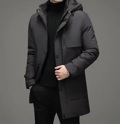 Xite Prestige Parka | Langer Eleganter Wasserdichter Wintermantel Herren mit tiefen Taschen