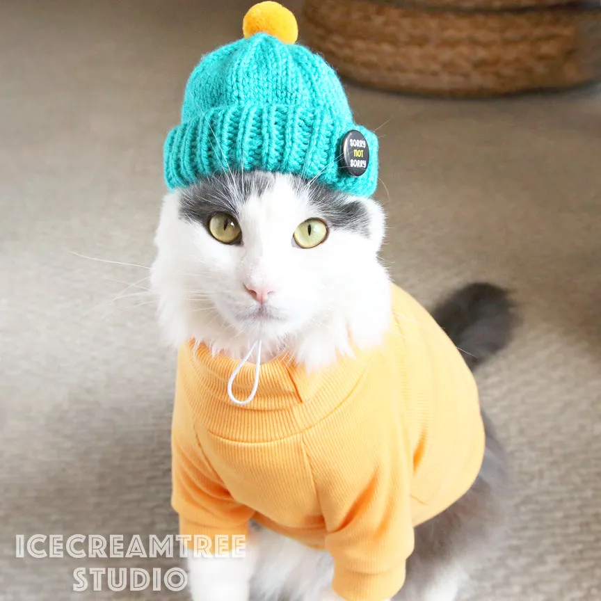 Yellow Corduroy Turtleneck Top - Pet Clothing