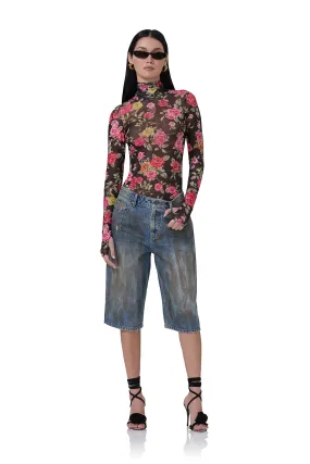 Zadie Top - Wallpaper Rose